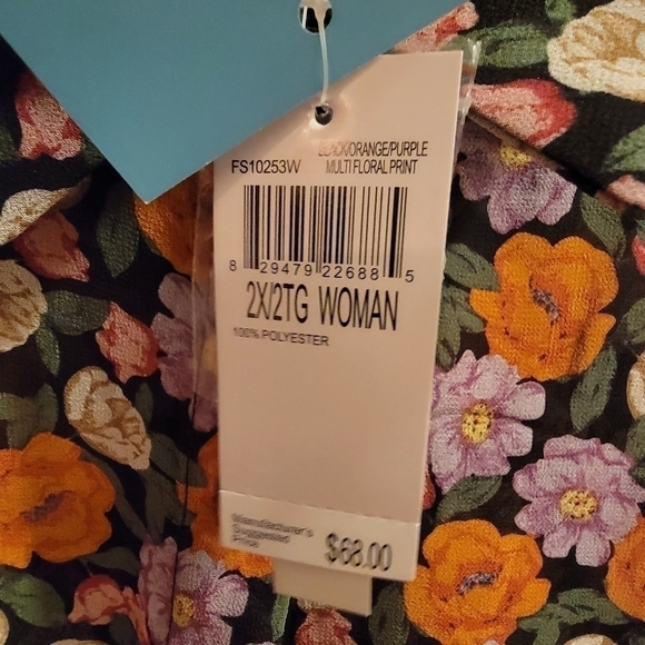 Faith + Zoe Floral Button Down Top Size 2X - Picture 6 of 6